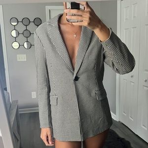 Black and White Women Blazer Jacket